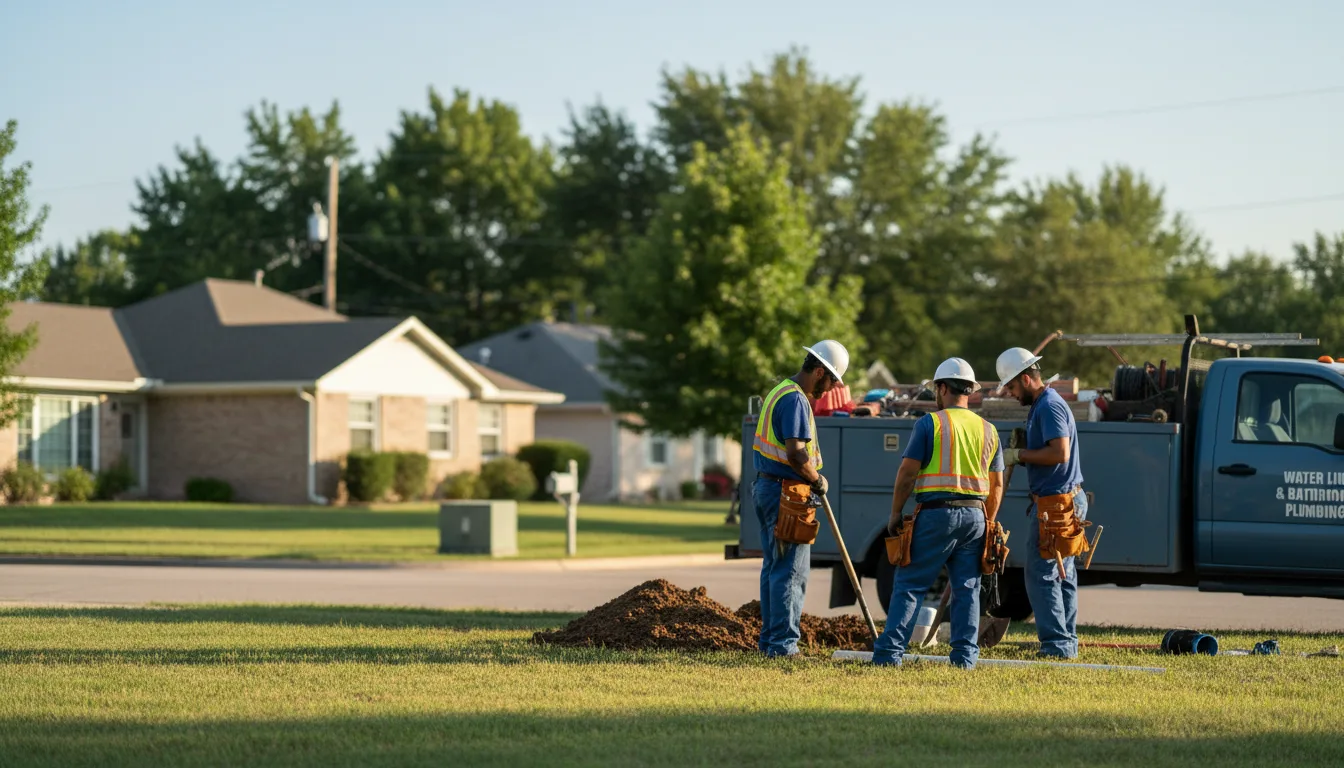 Residential water line and bathroom plumbing service in Fairmount, IN